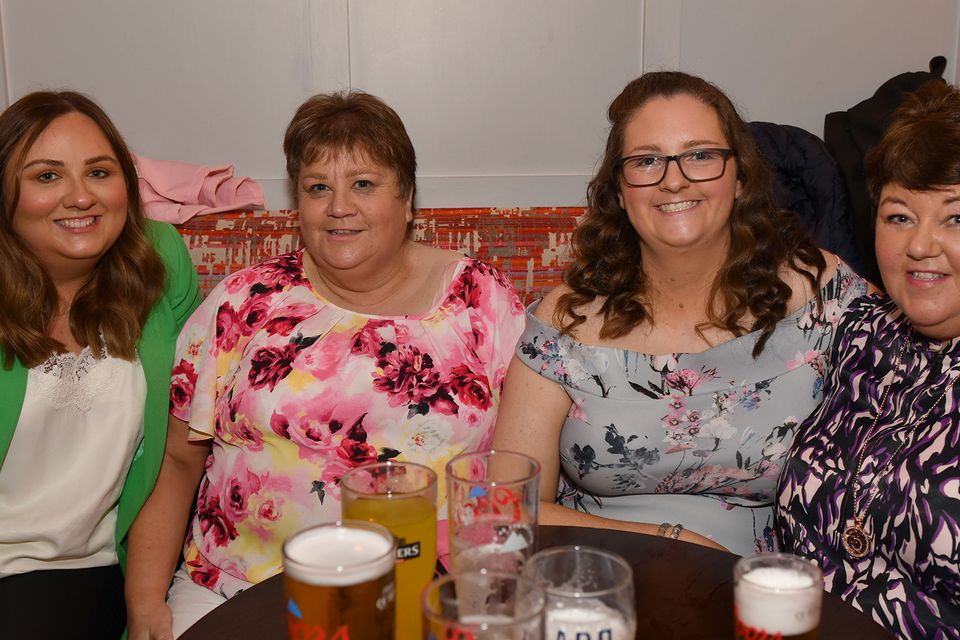 Catriona Walsh, Fiona and Charlene McAlester with Margaret Curtis at Margaret's 60th birthday party held in Byrne's, Hill Street. Photo: Ken Finegan/www.newspics.ie