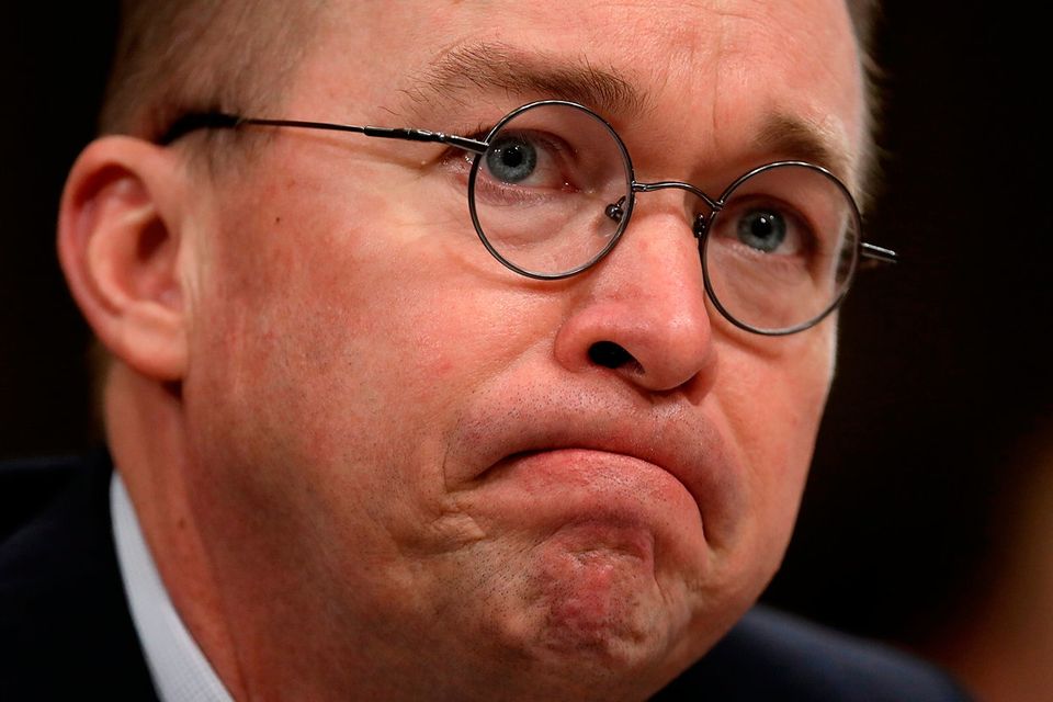 Mr Mulvaney (p) is the third person to fill the role of chief of staff as John Kelly, a retired Marine general, vacates the position at the end of the year. Photo: Win McNamee/Getty Images