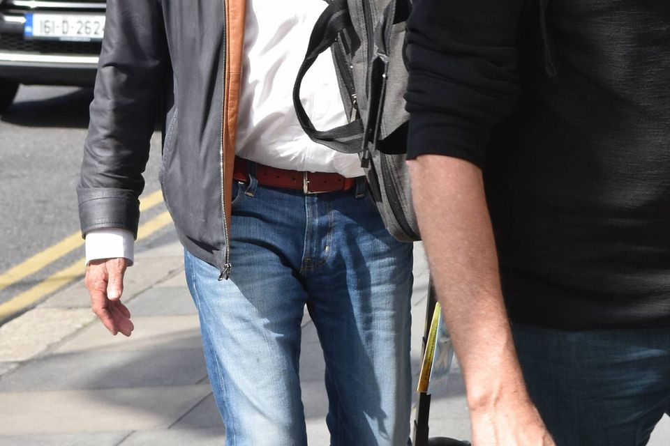 John McVie arrives at his Dublin hotel ahead of their RDS concert on Thursday. Picture: VIPIreland.com