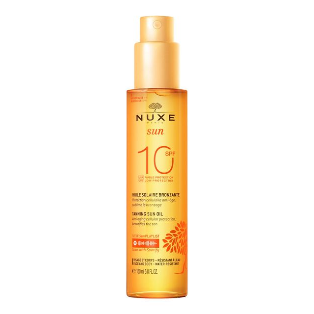 Nuxe Sun Tanning Sun Oil SPF 50, €26, pharmacies nationwide