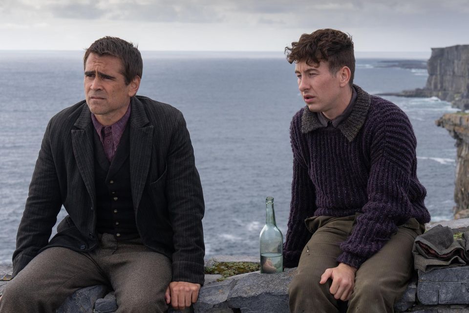Irish actors Colin Farrell and Barry Keoghan in The Banshees of Inisherin. Photo: Jonathan Hession