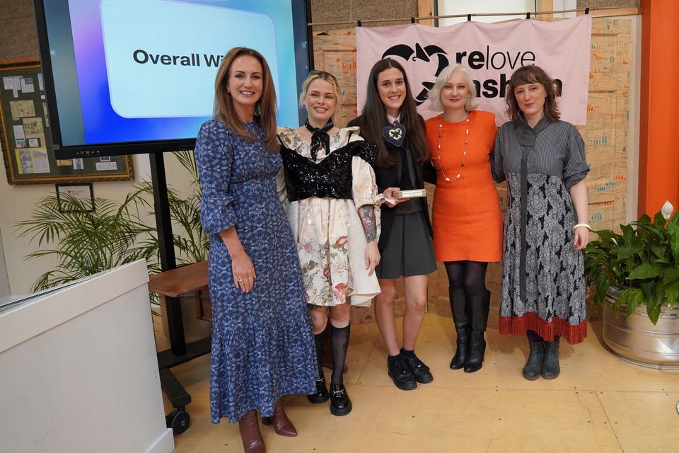Loreto Bray's Beatrice Fortuna, pictured with judges Lorraine Keane, Aisling Duffy, Joanne Rourke and Arran Murphy.