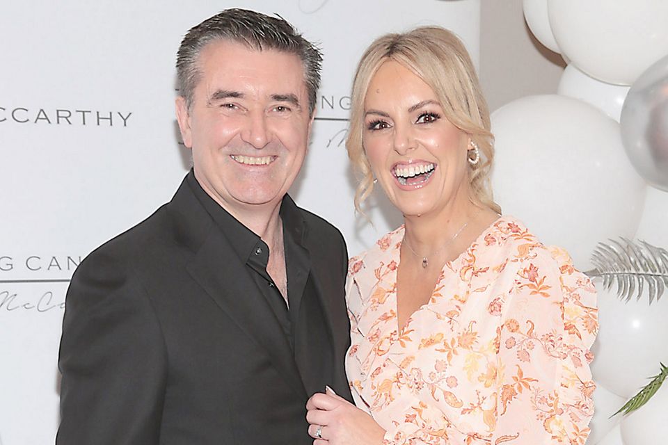 Martin King, who co-hosts Virgin Media’s ‘Ireland AM’, with his wife Jenny McCarthy. PHOTO: BRIAN McEVOY