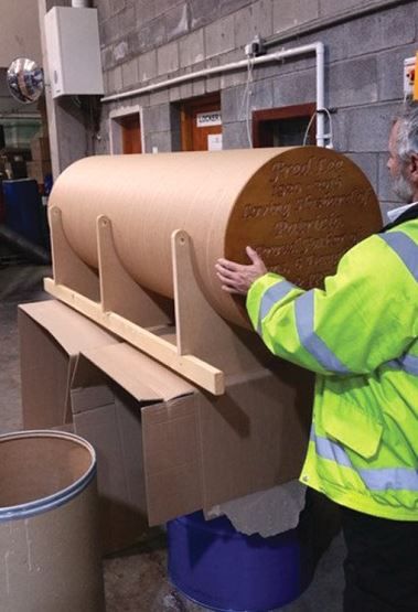 'My dad was king of cardboard tubes... now he is going to be buried in one'