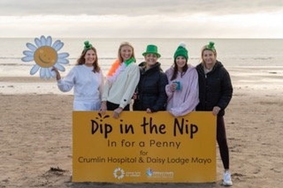 Some 200 women take a brave ‘Dip in the Nip’ at Portmarnock Beach to