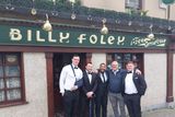 thumbnail: James Ryan, Cian Healy, Bundee Aki, Seamus Foley, and Tadhg Furlong, enjoying the atmosphere at Robbie Henshaw and Sophie Marren's wedding celebrations in Cashel