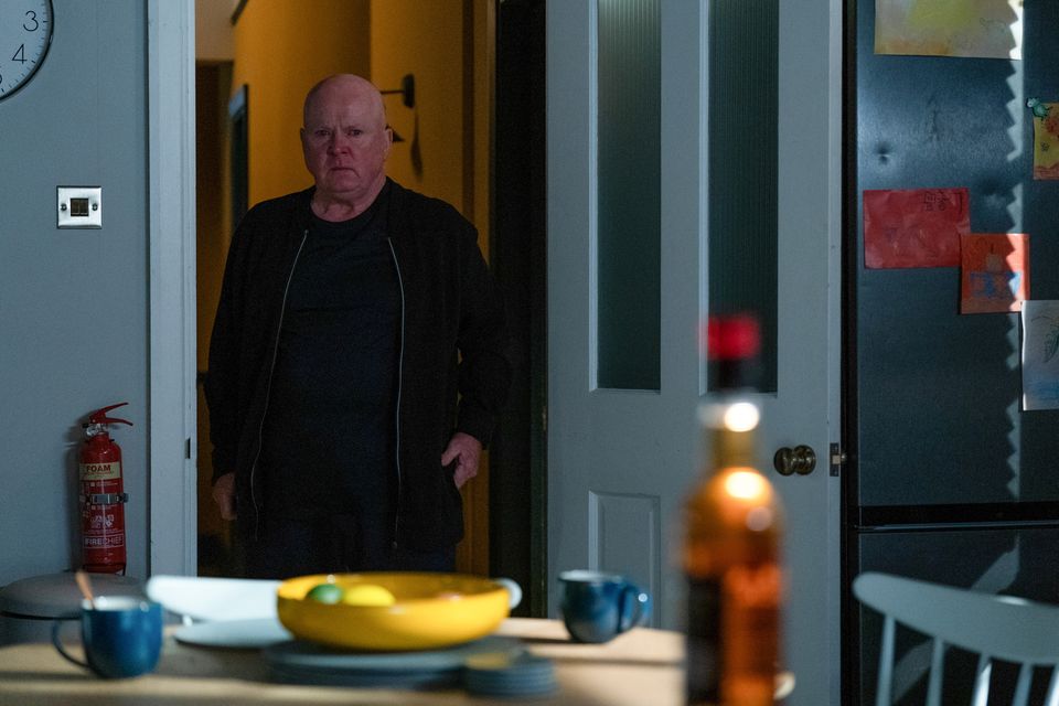 Phil Mitchell (Steve McFadden) looking as happy as ever in EastEnders. Photo: BBC