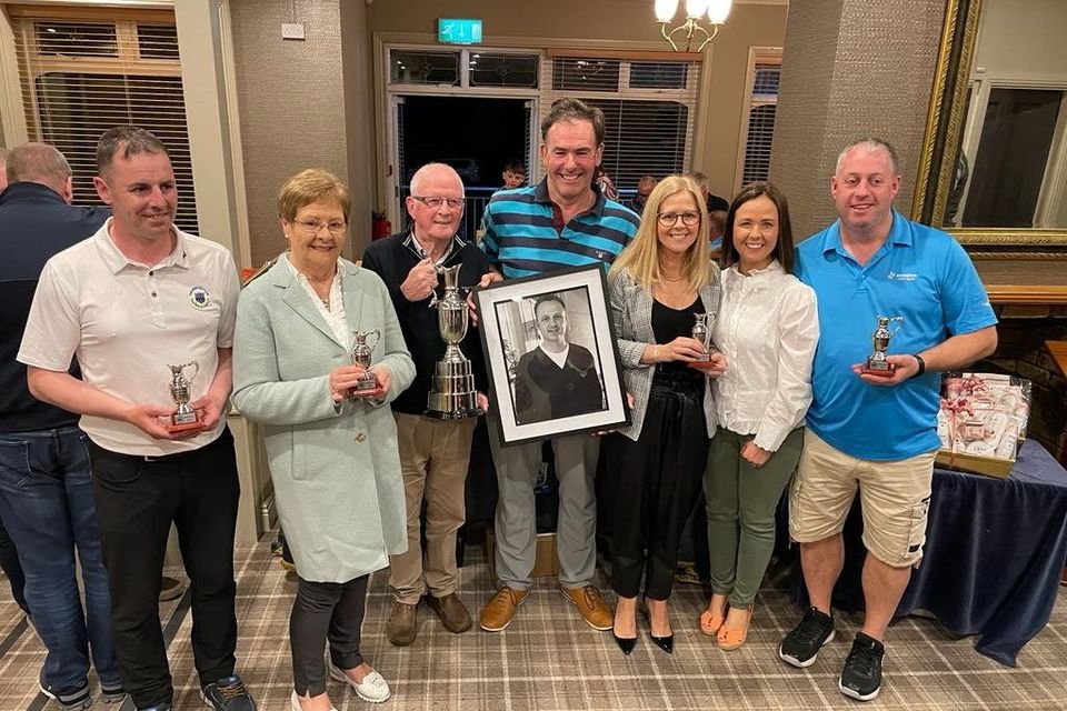 The Anthony Rochford Memorial Claret Jug was presented to the winning team of Andrew Ryan, Davy Doran, John Hartley and Richie Kenneally (all from New Ross) by Anthony’s parents Sean and Ann Rochford.