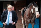thumbnail: Why the long face?: Boris Johnson in West Yorkshire yesterday after he promised £750m to recruit an extra 20,000 police officers.
Photo: PA