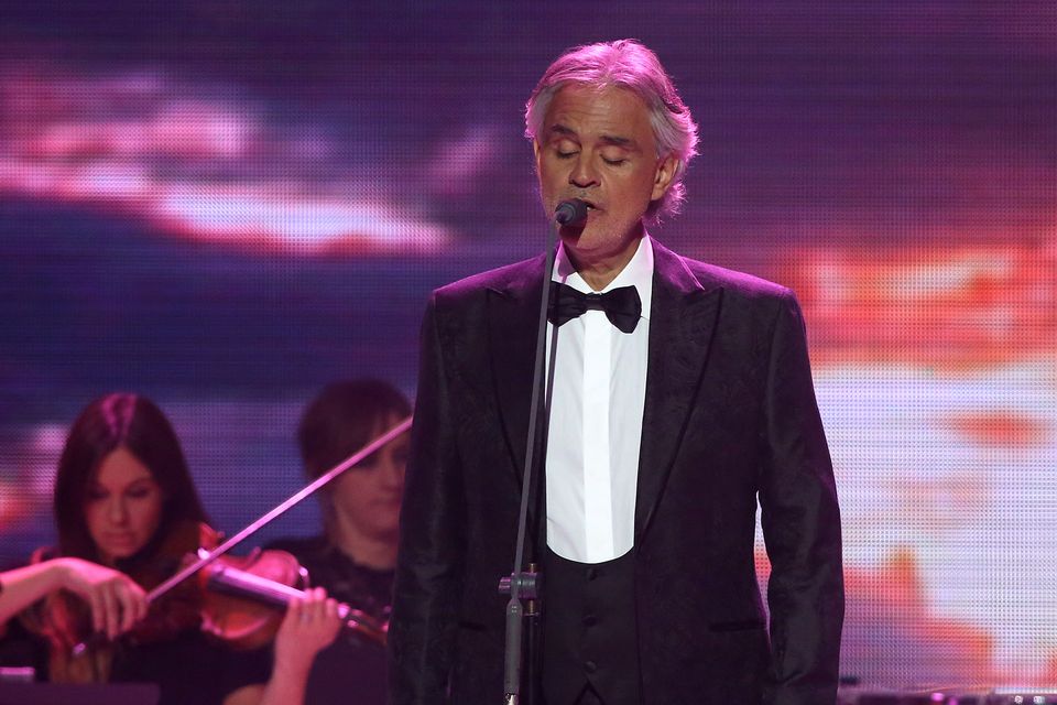 Andrea Bocelli on stage (Angeles Rodenas/PA)