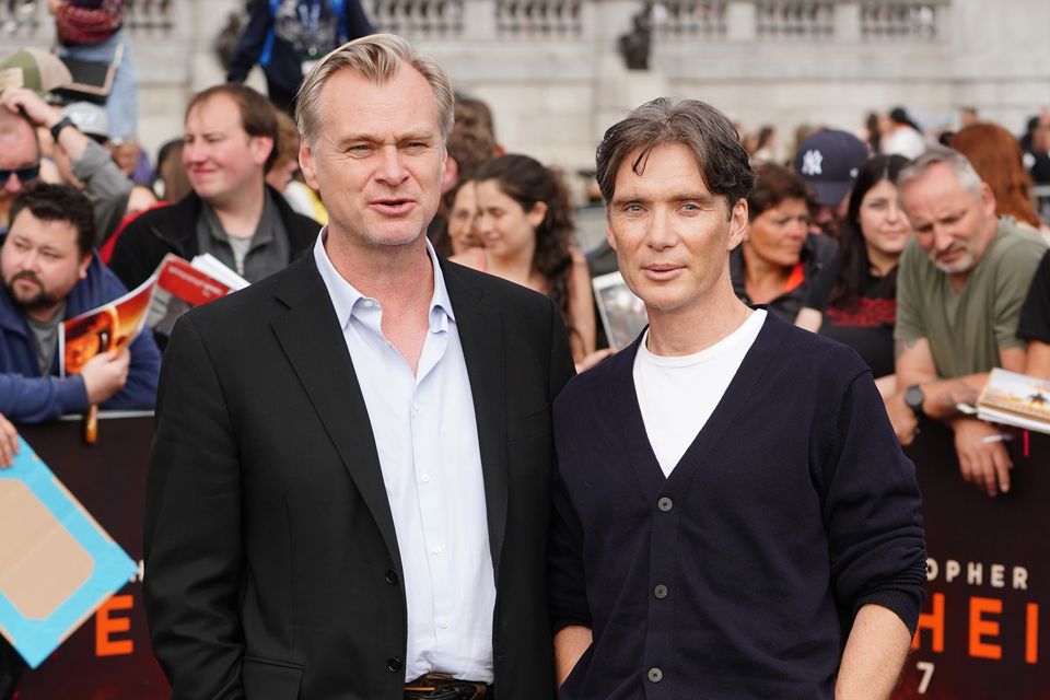 Christopher Nolan and Cillian Murphy. (Ian West/PA)