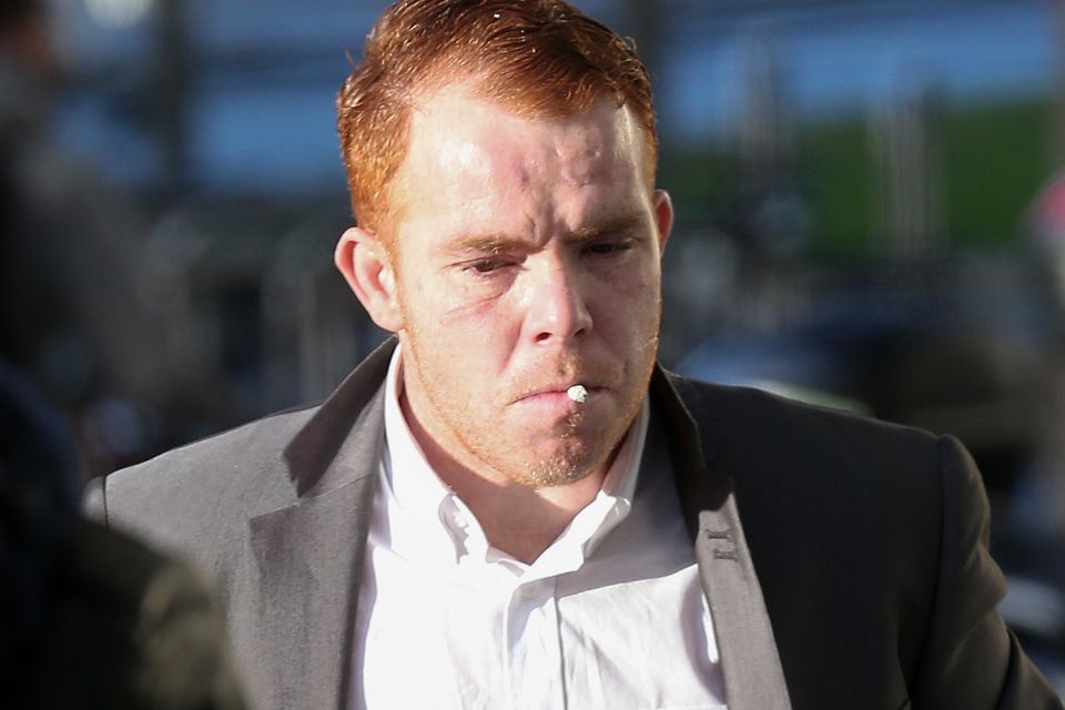 Martin O'Brien (31), from Coolevin, Ballybrack, Co Dublin arrives at the Court of Appeal in Dublin today where he was spared extra jail time despite an appeal by prosecutors (Photo: Collins Courts).