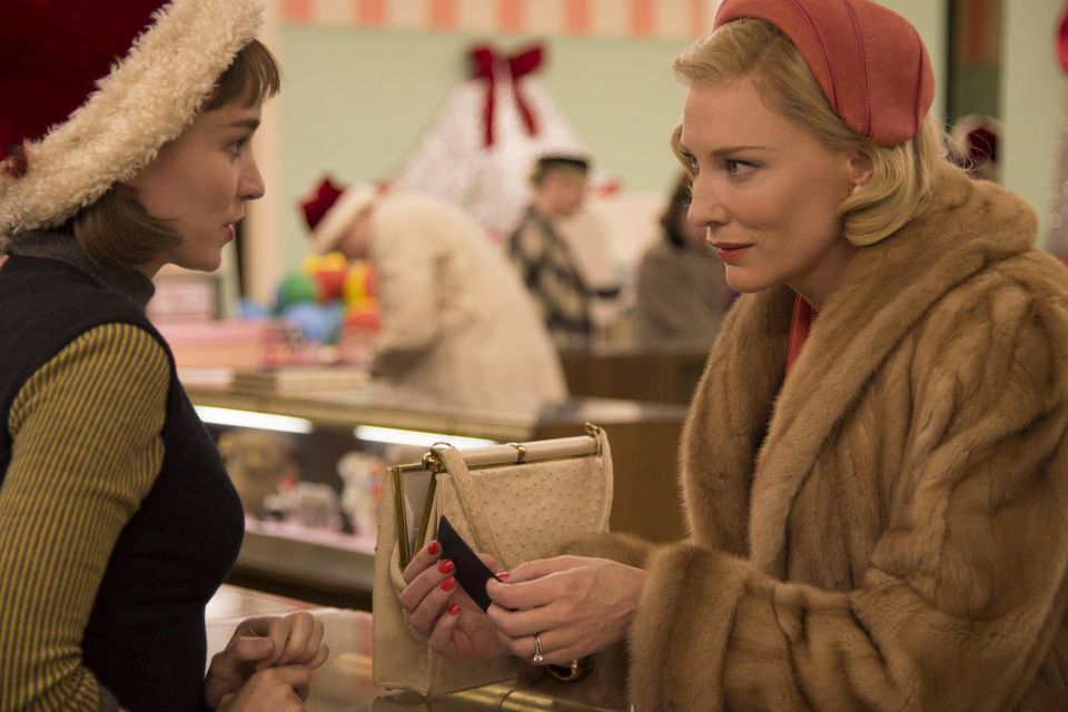 Sublime: Rooney Mara and Cate Blanchett star in the sensual love story, Carol.