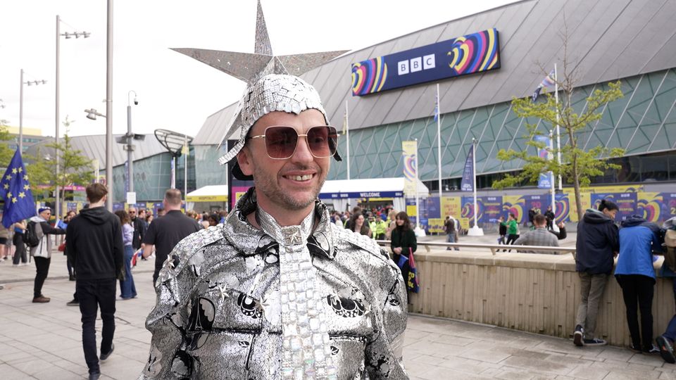 A nod to Ukrainian drag artist Verka Serduchka (Richard McCarthy/PA)