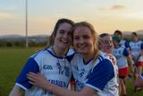 thumbnail: Niamh Whelan and Aoife Campbell celebrating in Ballinakill.