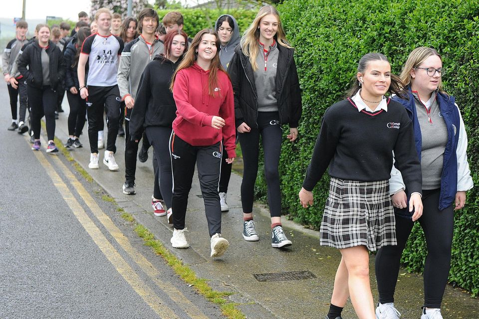 Creagh College 5km Walk in aid of the school's musical and Students Council on Monday. Pic: Jim Campbell
