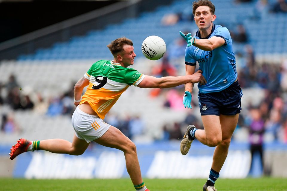 Dublin coasted to a 20-point victory over Offaly in the Leinster SFC semi-final at Croke Park on Sunday to stay on course for a 14th consecutive provincial crown. Photo: Sportsfile