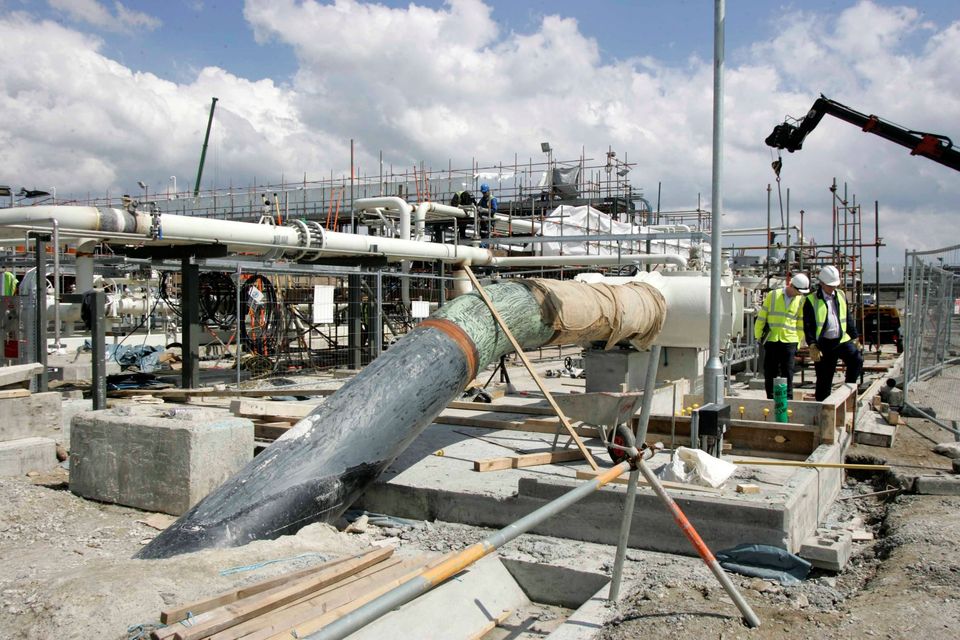 Work on the gas refinery site at Bellanaboy, Co Mayo, in 2009. Photo: Mark Stedman