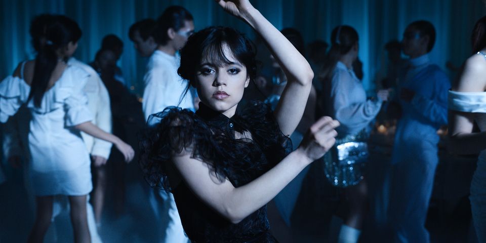 TikTok hit: Jenna Ortega’s infamous dance scene from Netflix’s Wednesday was set to a sped-up version of Lady Gaga’s 2011 song Bloody Mary. Photo courtesy of Netflix