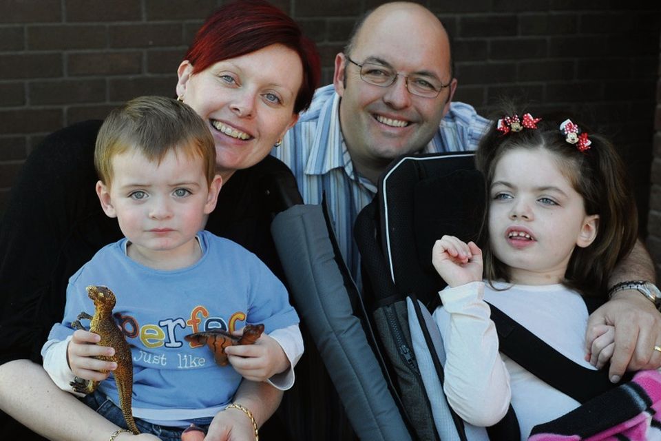 Saoirse Heffernan with her parents Tony and Mary and her brother Liam