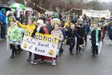 thumbnail: St Gobnait and Coolgreany HBC participating in the St Patrick's Day parade in Coolgreany. Pic: Jim Campbell