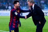 thumbnail: Lionel Messi shakes hands with David Moyes after Real Sociedad’s win over Barcelona on Sunday night