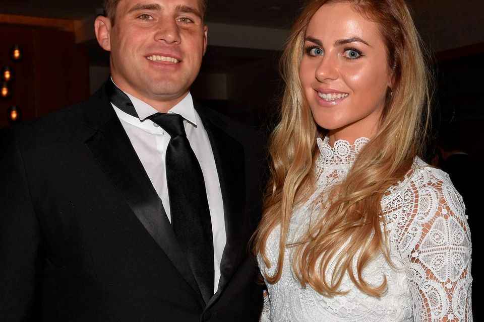 CJ Stander and his wife Jean Marie at The Zurich IRUPA Rugby Players Awards 2016 at the Doubletree Hilton, Dublin, Ireland - 04.05.16. Pictures: Cathal Burke