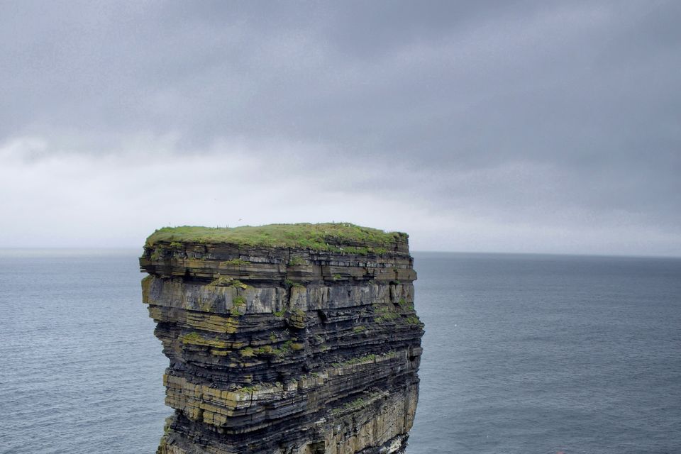 Taking in the view at Downpatrick head. Photo: Marius Monaghan