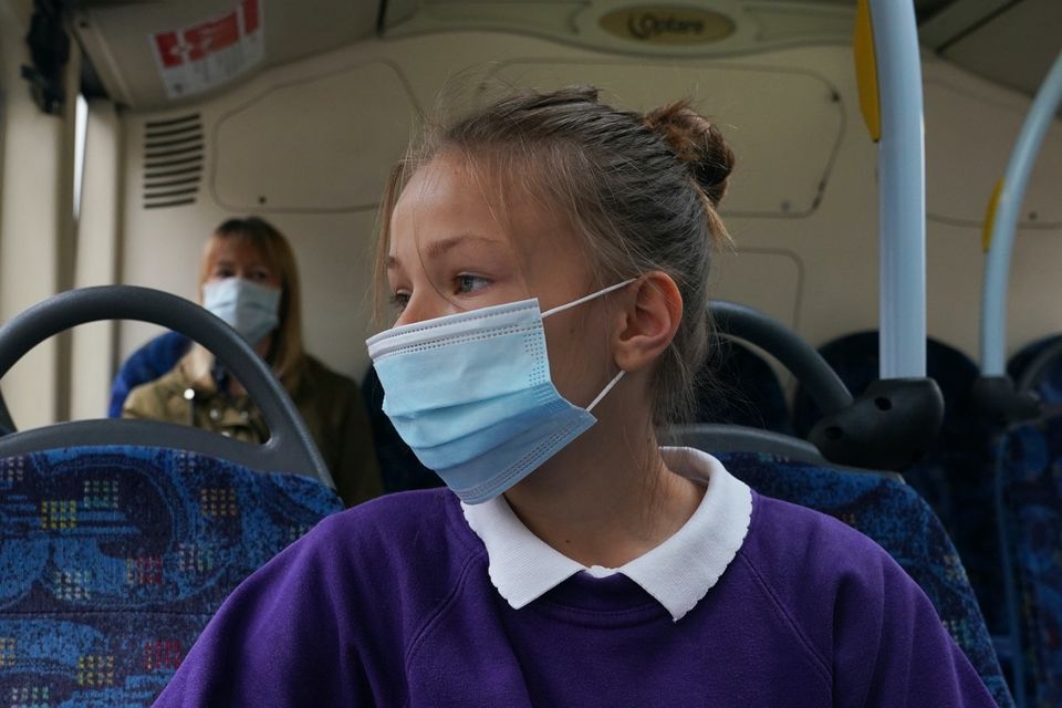 A review of the 2,100 routes serving post-primary schools has exposed the constraints on the service arising from Covid-19 restrictions. Photo: PA