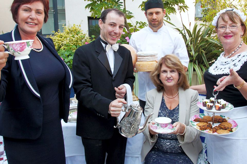 Joan Burton TD and Minister for Rural Development Ann Phelan TD pictured with Savour Kilkenny Food Festivals committee members Ian Brennan, Club House Hotel, chef Anne Neary, Ryeland Cookery School and Ormonde Hotels executive chef Mark Gaffney at the Festival Programme launch for the 8th Savour Kilkenny Food Festival