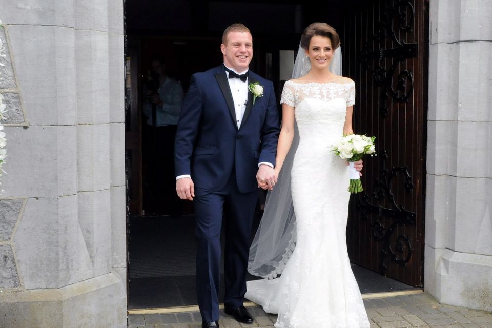 12/6/2015  Sean Cronin and Claire Mulcahy who today married at St. Josephs Catholic Church, Castleconnell, Co. Limerick.
Pic: Gareth Williams / Press 22