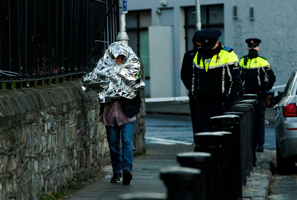 The scene of an explosion at a homeless shelter in Dublin city. Photo: Mark Condren