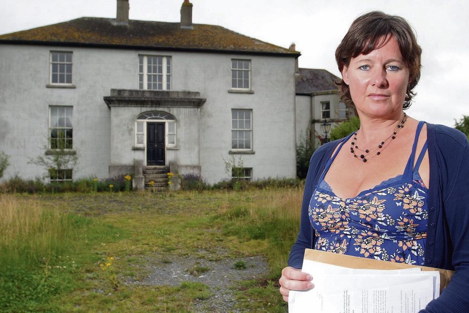 REPOSSESSED: Jillian Godsil, pictured outside Raheengraney House near Shillelagh, Co Wicklow, has €1m in mortgage debt which she has no hope of paying back along with smaller debts to two creditors. Photo: Frank McGrath