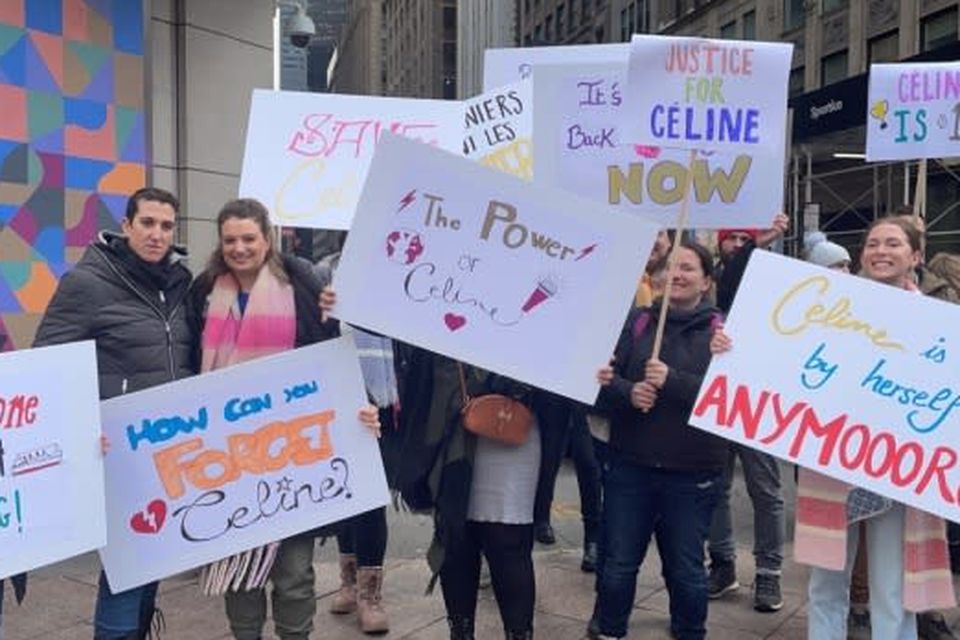 Celine dion discount fans protest