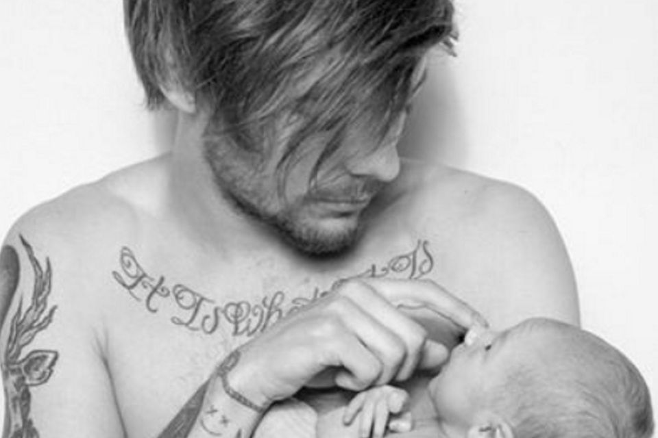 Louis Tomlinson with baby Freddie. Picture: Instagram