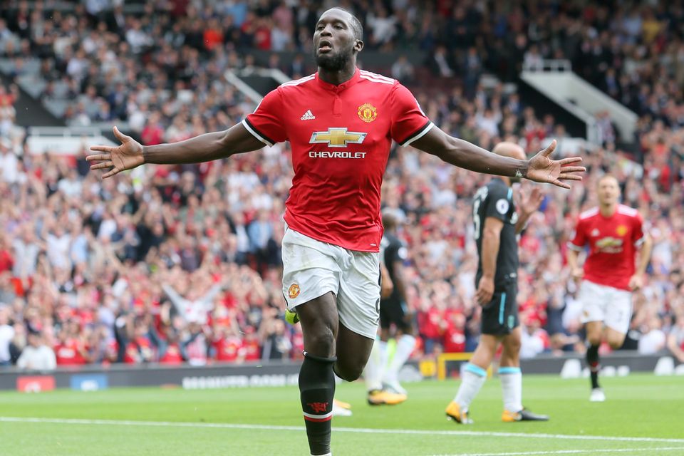 Romelu Lukaku scored twice on his first Premier League outing with Manchester United