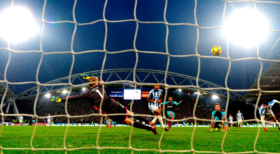 Manuel Lanzini of West Ham United scores his sides fourth goal   Photo: Getty