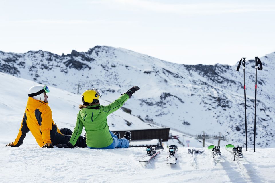 A time-out on the slopes. Photo: Getty