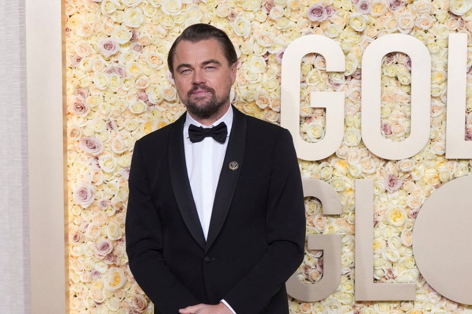 Leonardo DiCaprio arrives at the 81st Golden Globe Awards on Sunday, Jan. 7, 2024, at the Beverly Hilton in Beverly Hills, Calif. (Photo by Jordan Strauss/Invision/AP)