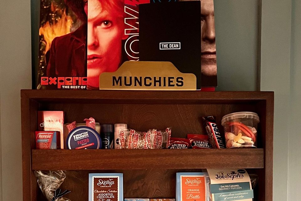 A 'Munchies' shelf in one of The Dean's suites...