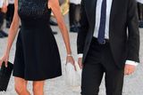 thumbnail: French Minister of Economy Emmanuel Macron (R) and wife Brigitte Trogneux arrive for the State Dinner Offered By French President Fran?ois Hollande at the Elysee Palace on June 2, 2015 in Paris, France.  (Photo by Pascal Le Segretain/Getty Images)