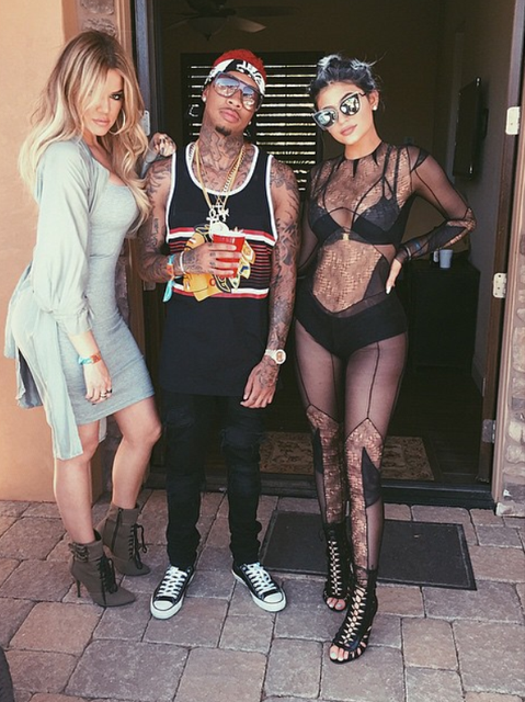 Kylie Jenner (17) dons revealing sheer body suit as she parties with  sisters at Coachella