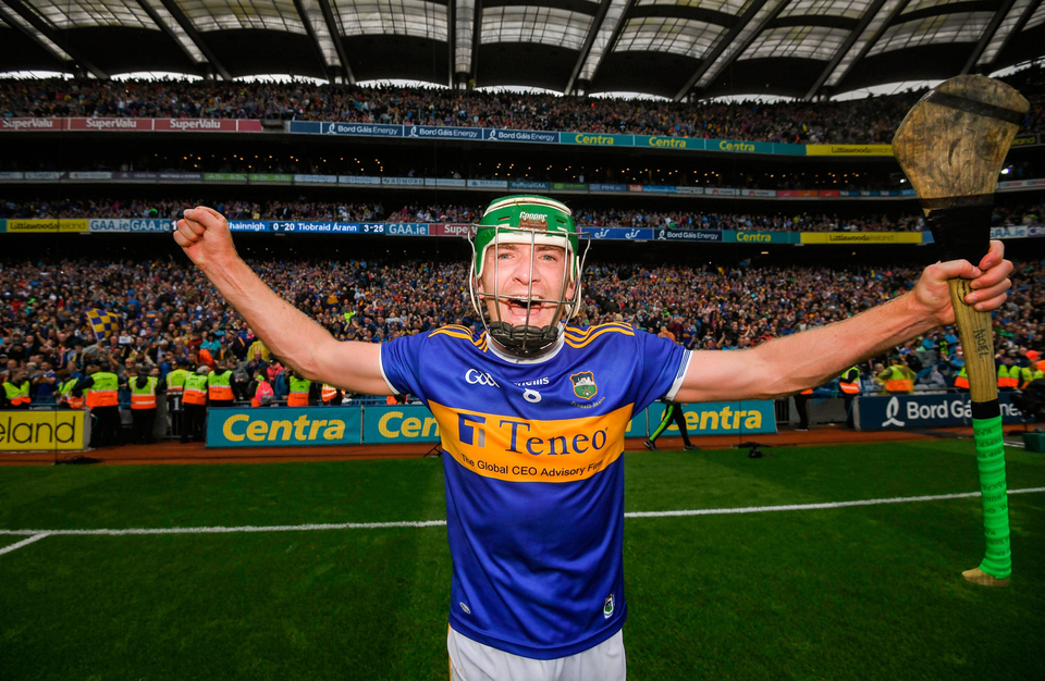 Noel McGrath of Tipperary celebrates his side's victory