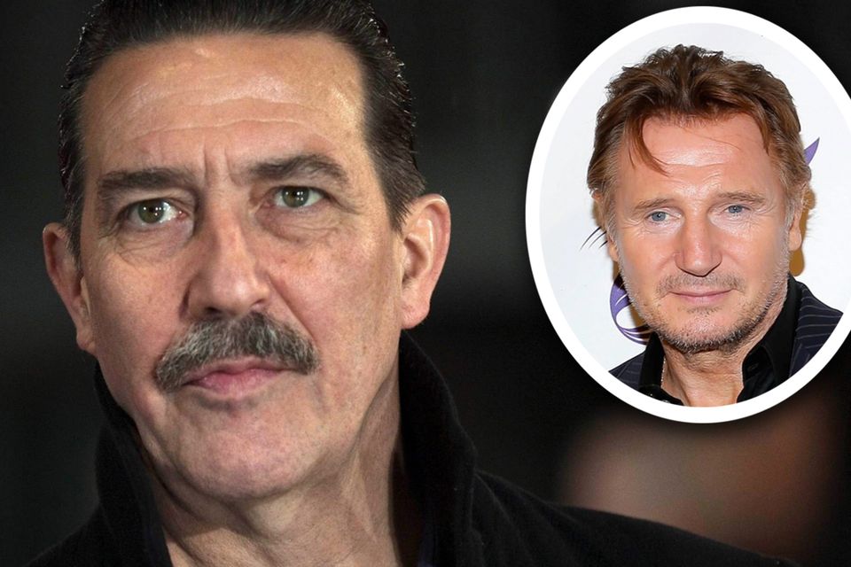Actor Ciaran Hinds’ family will enjoy Christmas this year with the family of his friend of 20 years, Liam Neeson (inset).