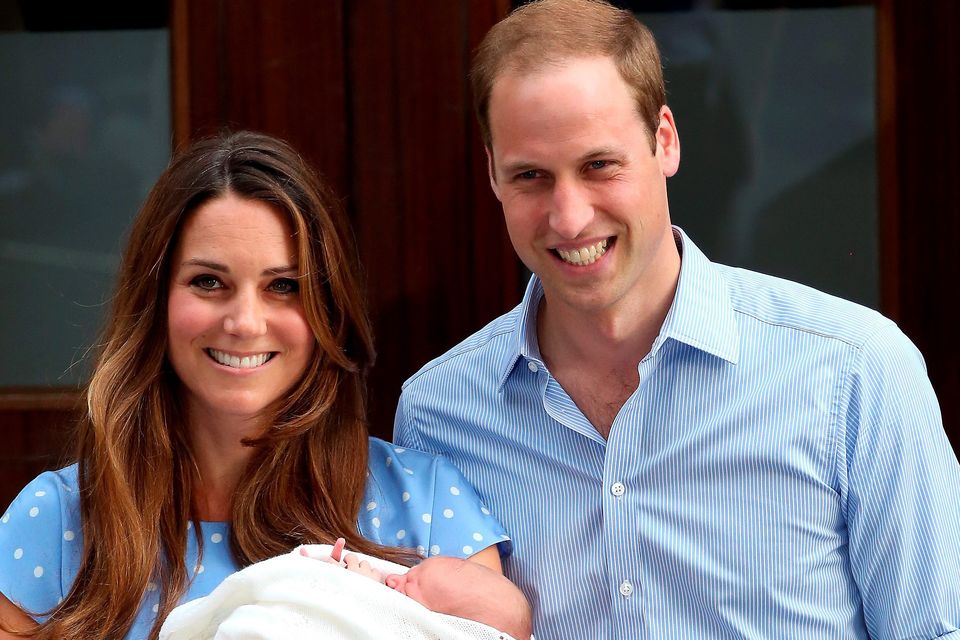 Kate and William with their first baby, George