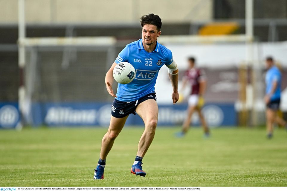 Eric Lowndes in action for Dublin in their Allianz FL Division 1 South Round 3 victory over Galway at St Jarlath's Park, Tuam. Photo: Ramsey Cardy/Sportsfile