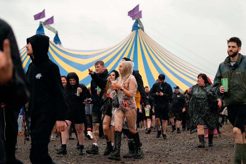 Festivalgoers at Download Festival at Donington Park in 2021. Photo: PA