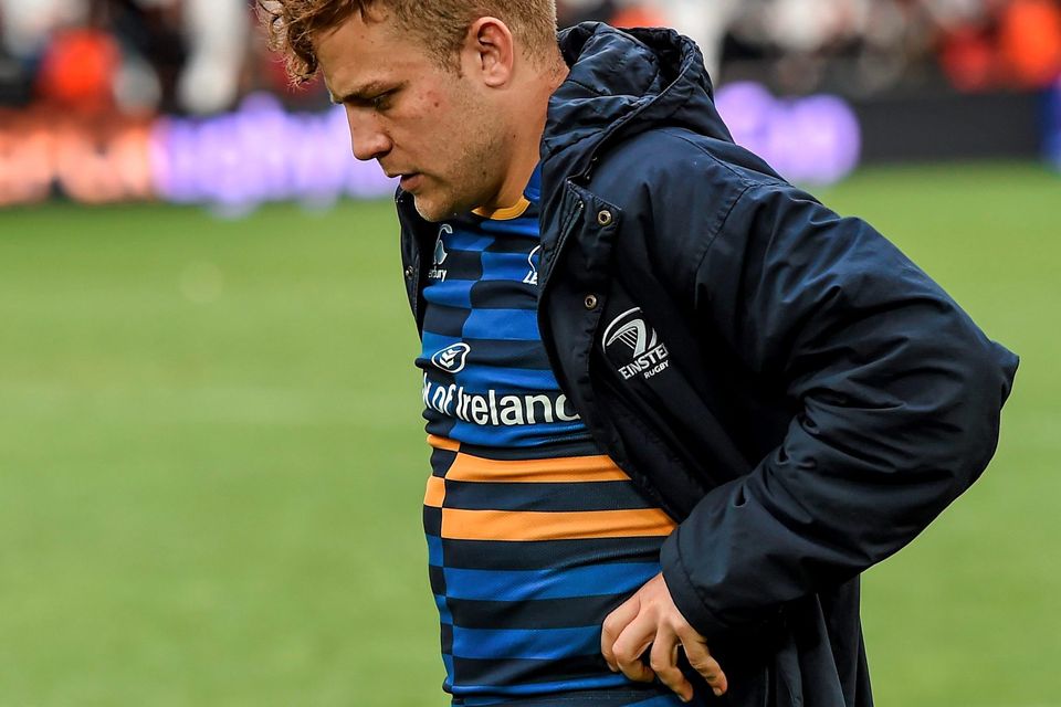 A dejected Ian Madigan leaves the pitch after Leinster's extra-time defeat to Toulon last Sunday