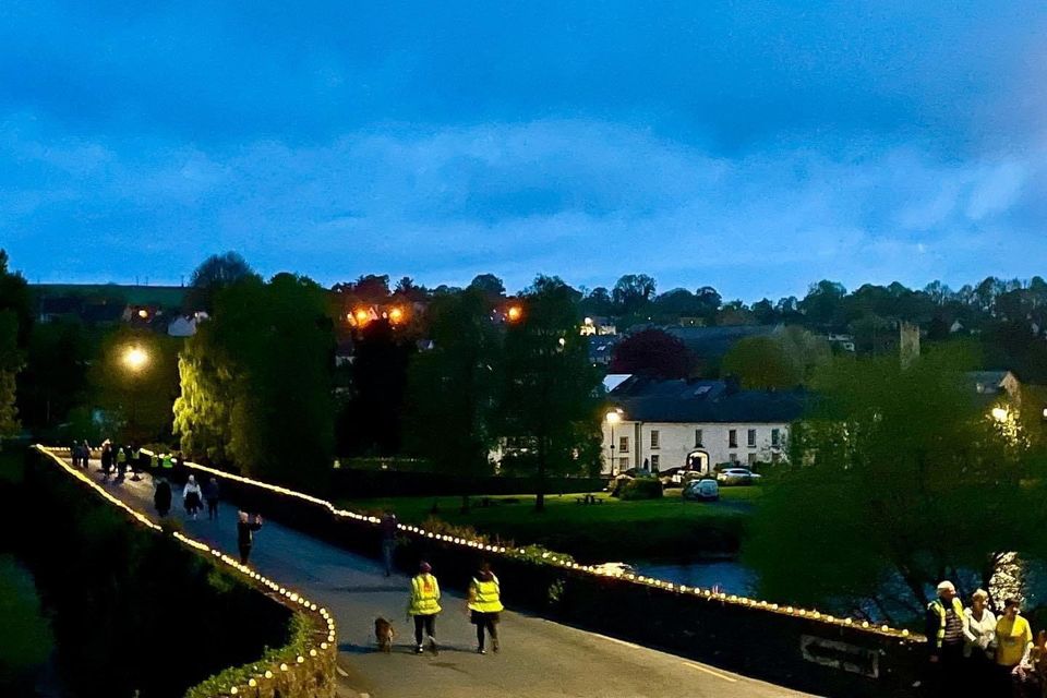 People on a previous Darkness Into Light walk in Inistioge, Co Kilkenny.