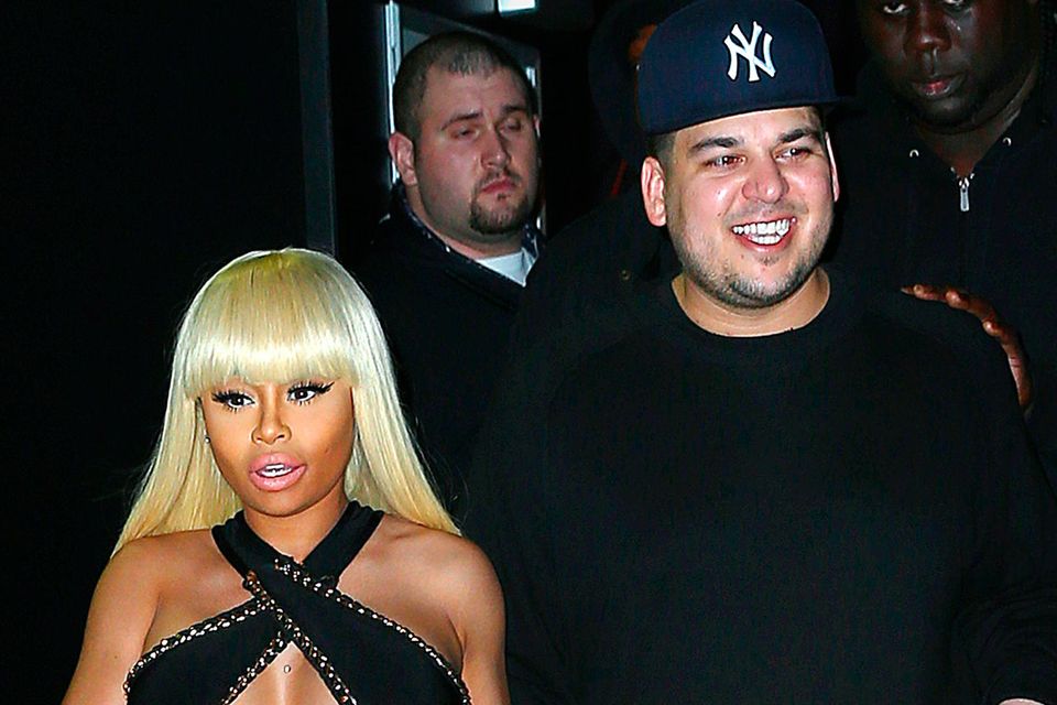 Rob Kardashian and Blac Chyna are seen on April 14, 2016 in New York City.  (Photo by XPX/Star Max/GC Images)